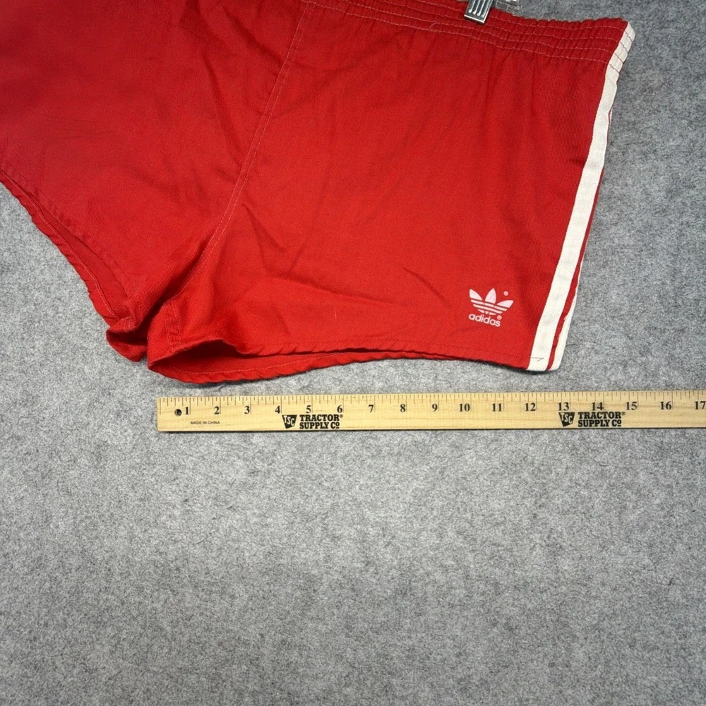 Vintage Adidas Shorts Mens L Sprinter Racer Lined Trefoil Red 70s 80s